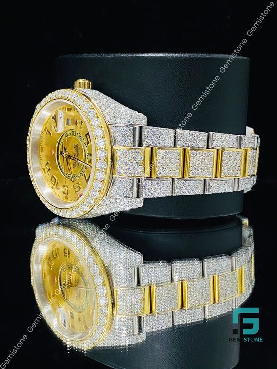 Luxury Dual Tone Moissanite Watch