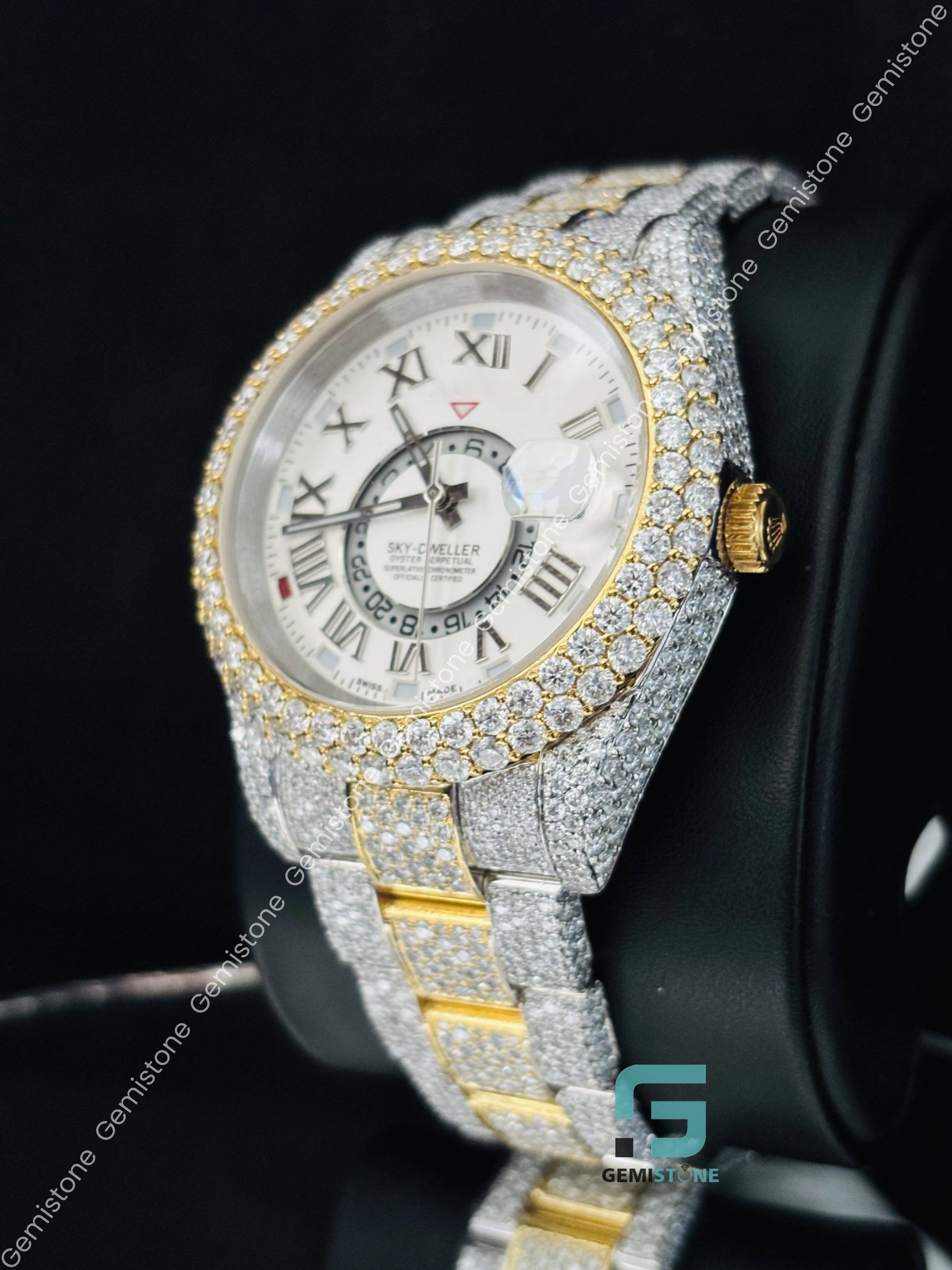 Luxury Iced Out Moissanite Watch for Men_s