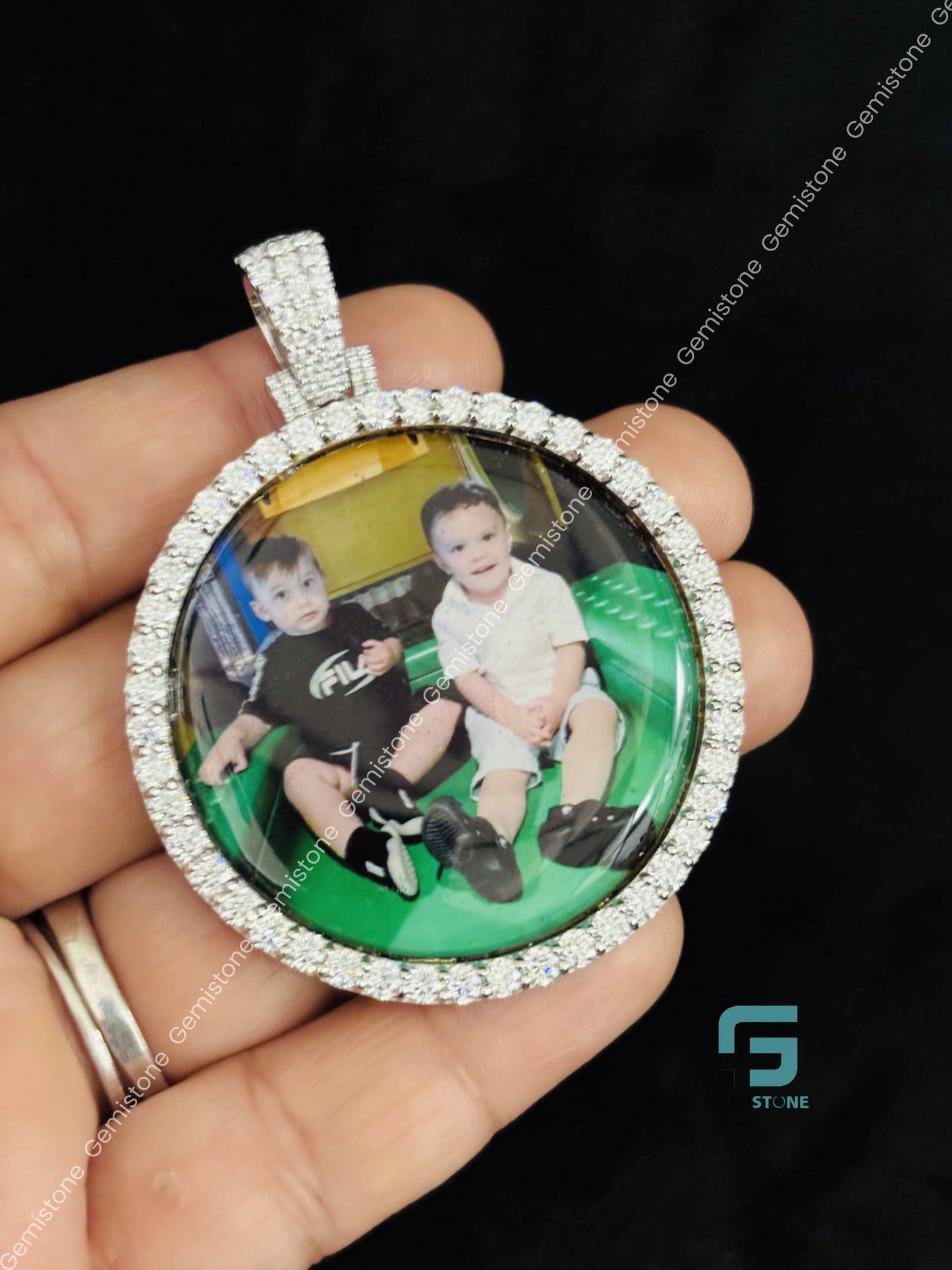 Luxury Moissanite Custom Photo Pendant