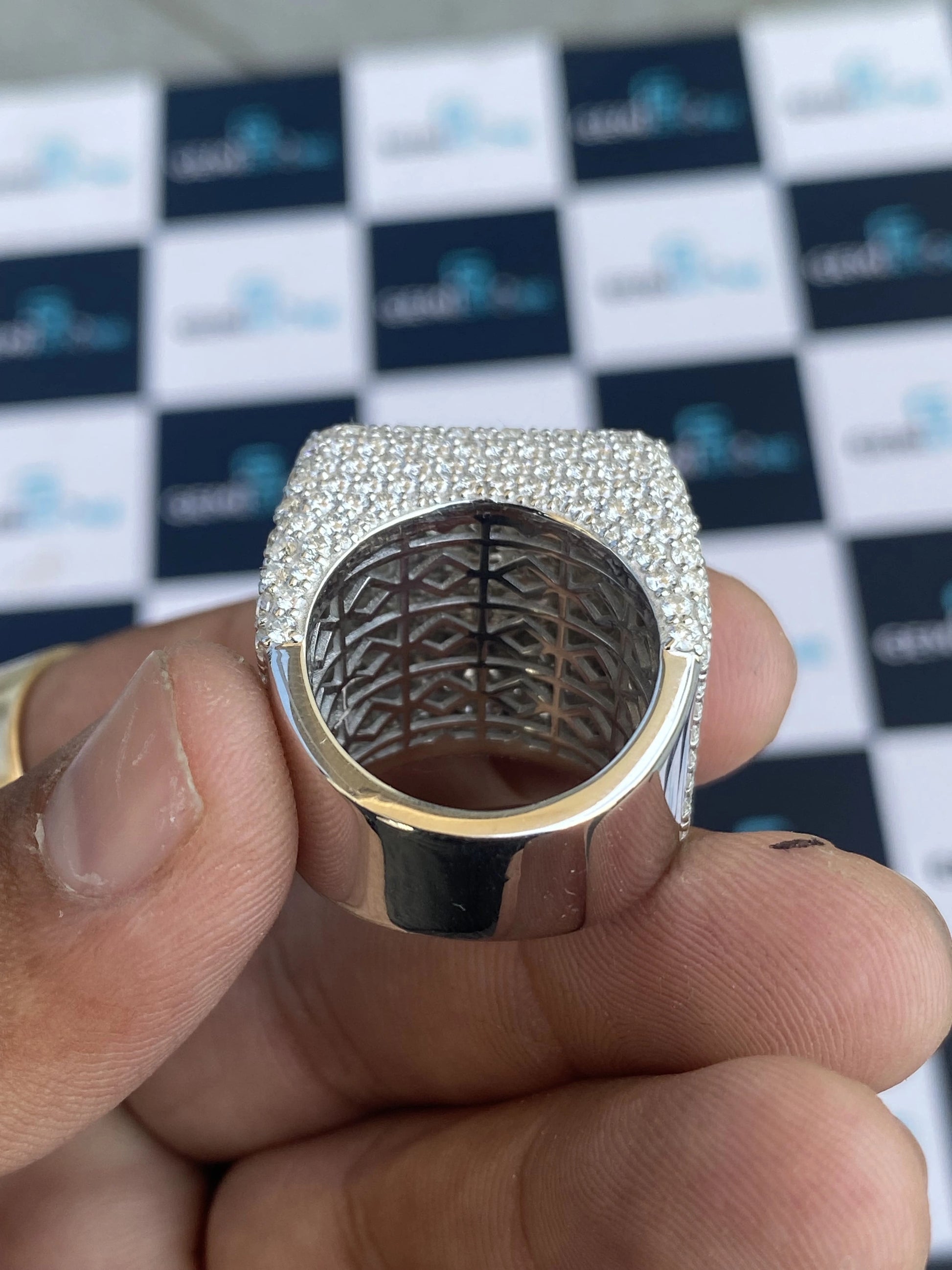 Luxury Moissanite Men_s Hip Hop Ring