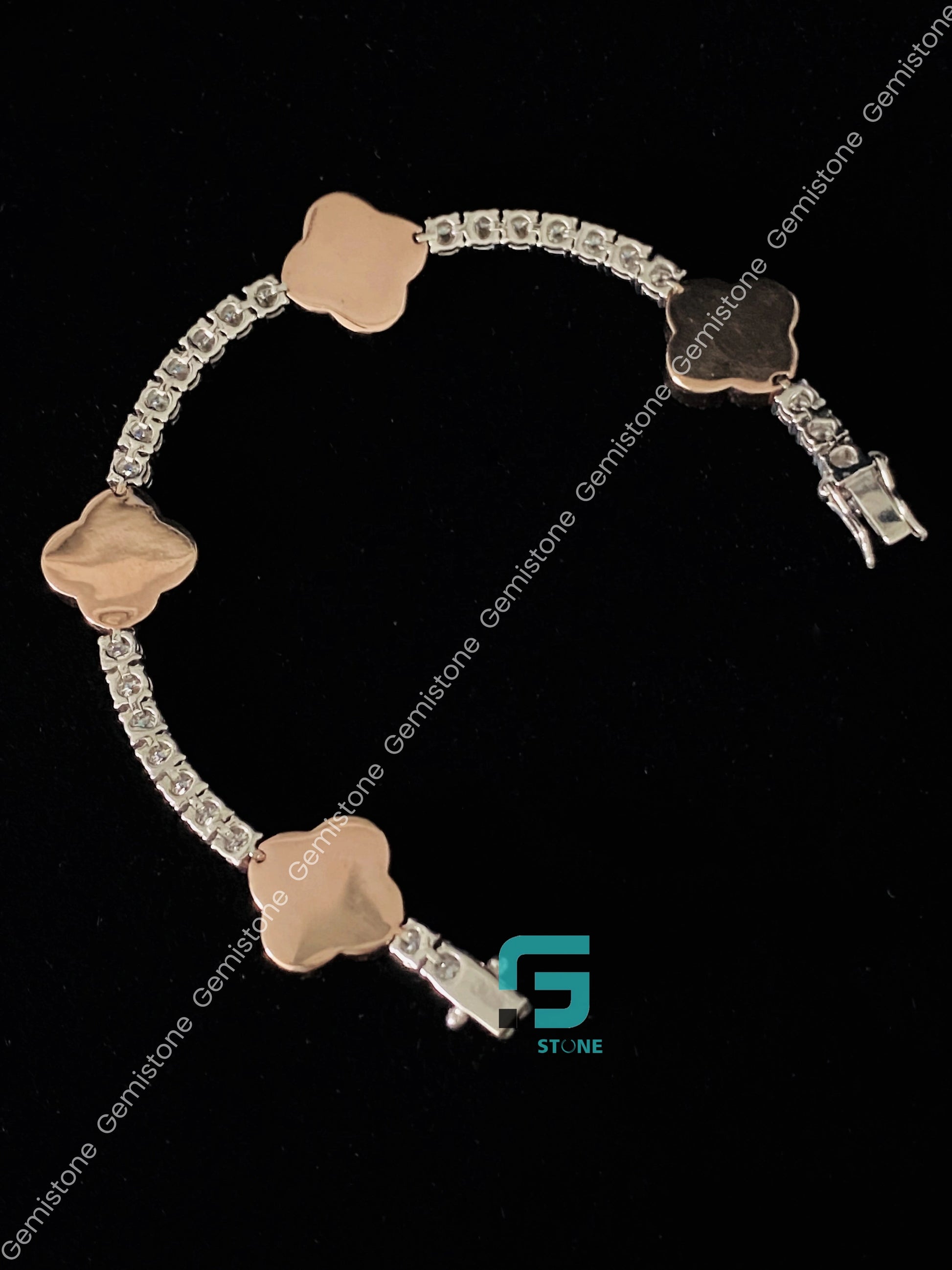 Luxury Moissanite Tennis Clover Bracelet
