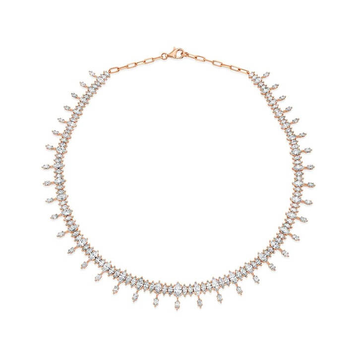 Marquise-Cut-Diamond-Choker-Necklace