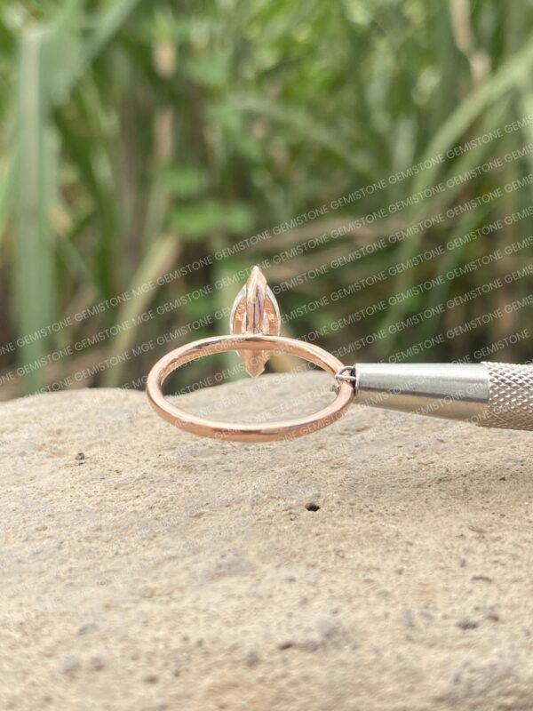2CT Marquise Cut Solitaire V Shape Prongs Moissanite Engagement Ring