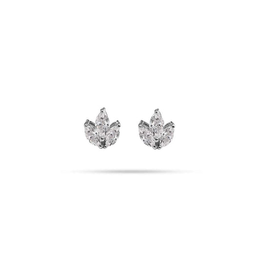 1 Carat Marquise Lotus Stud Earrings