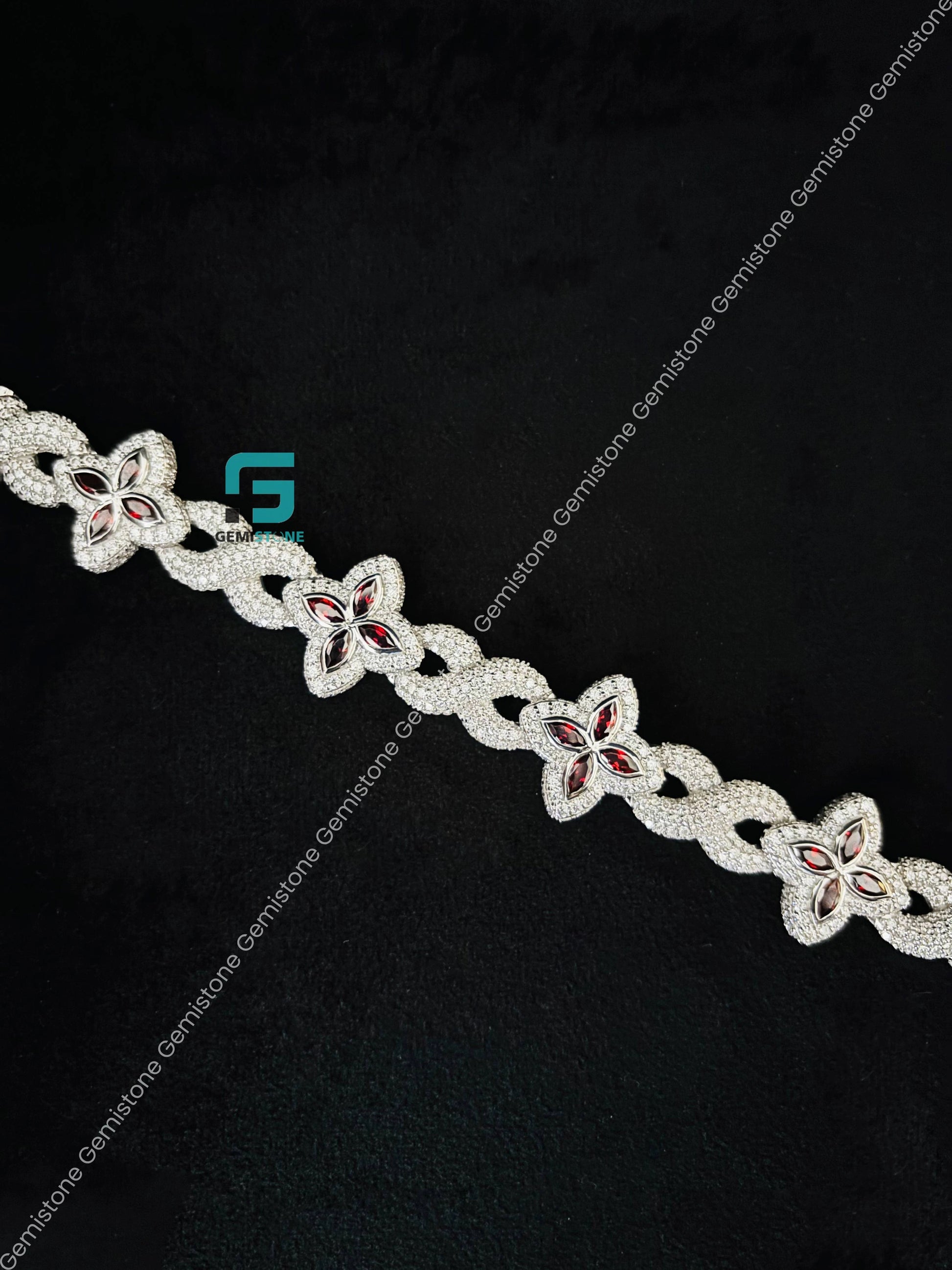 Marquise Moissanite Hip Hop Bracelet