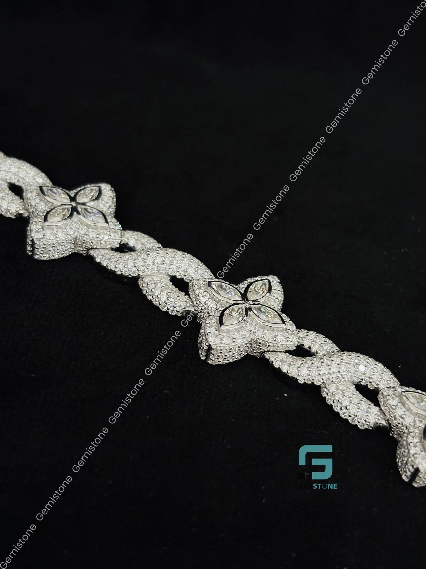 Marquise Moissanite Iced Out Bracelet