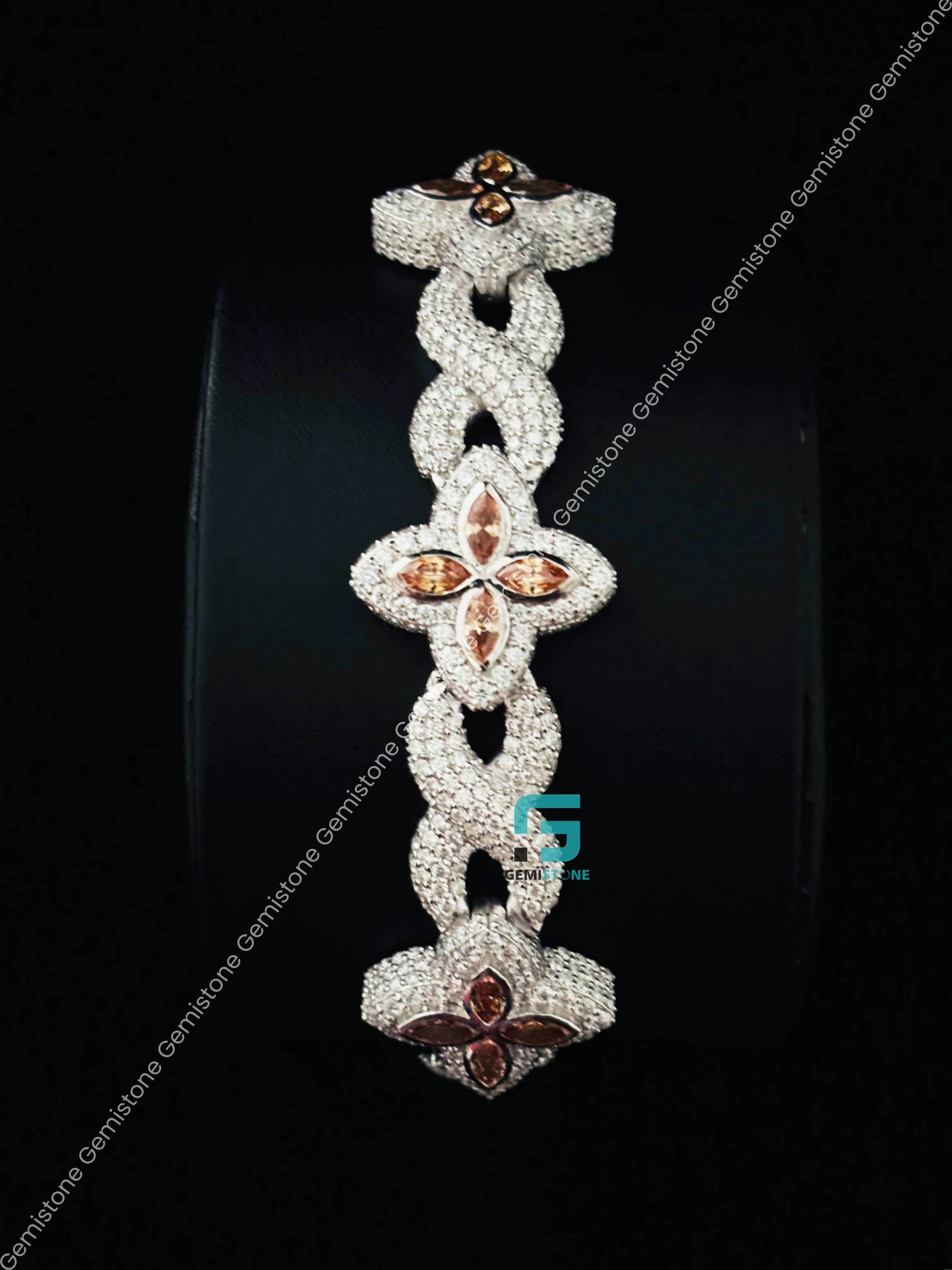 Marquise Studded Moissanite Bracelet