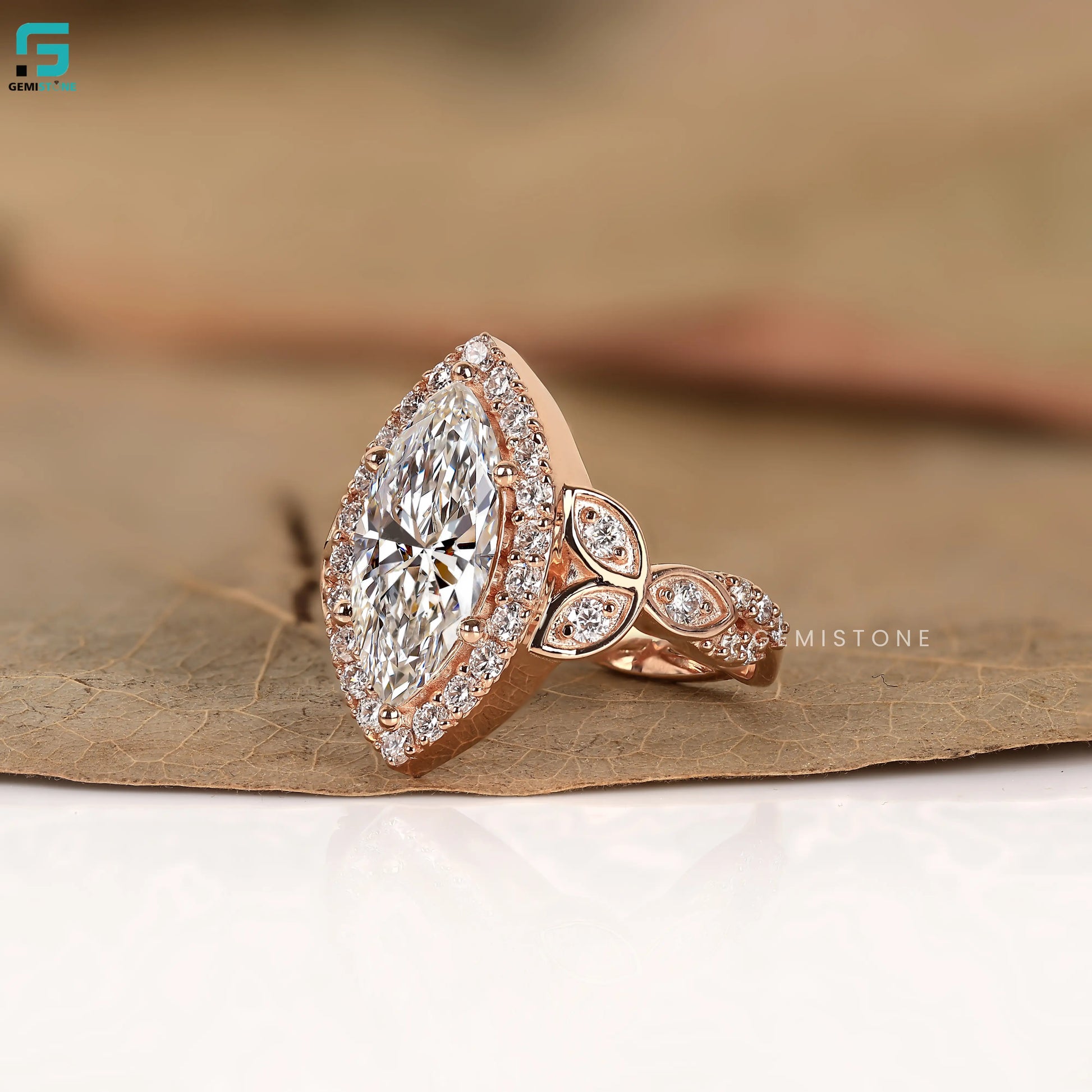 Marquise Vintage Diamond Wedding Ring For Women