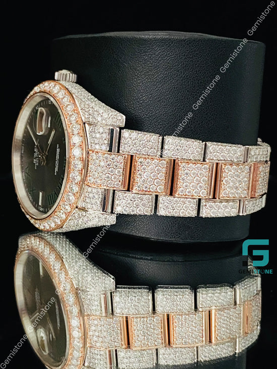 Men Bust Down Moissanite Watch