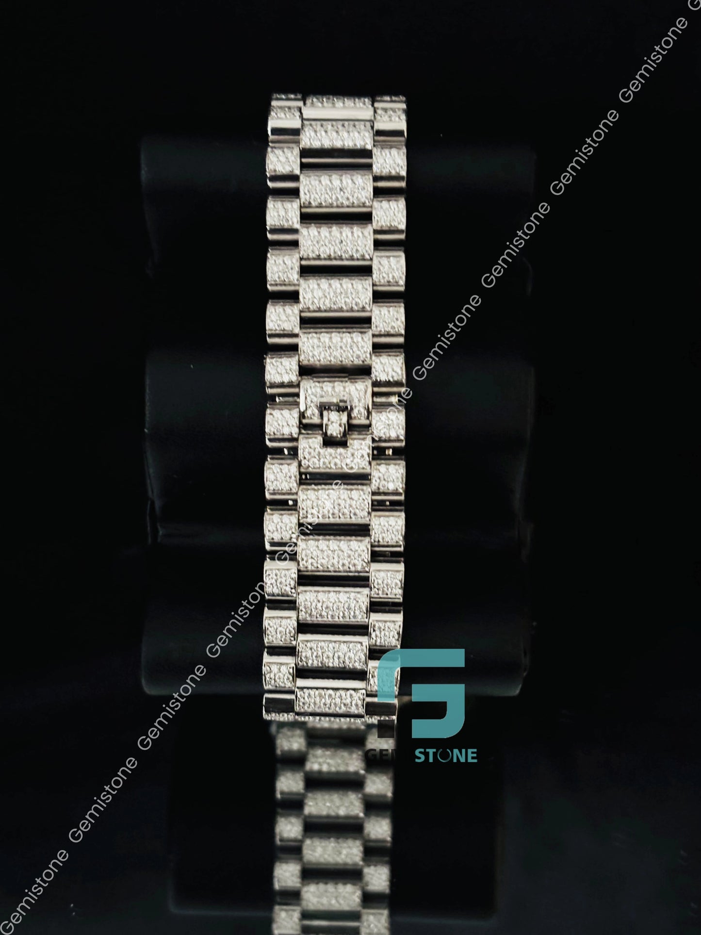 Men VVS Stainless Steel Iced Out Watch