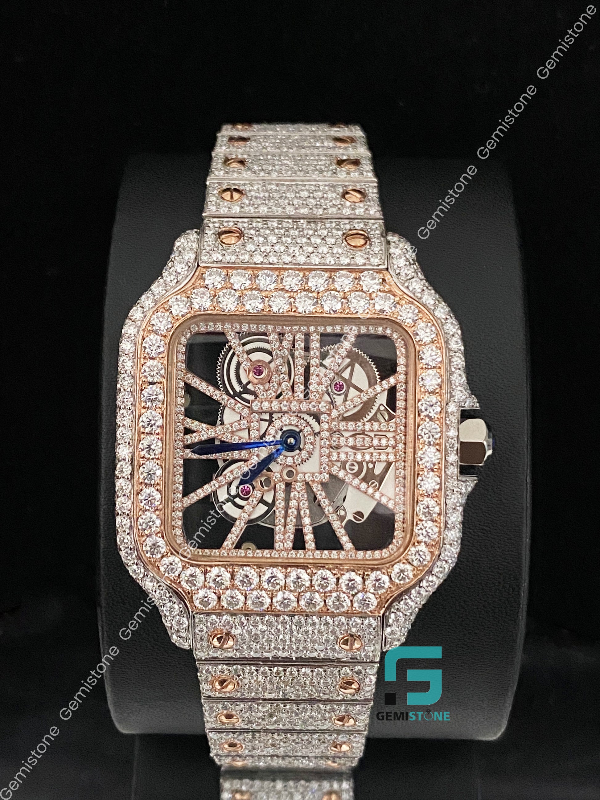 Men_s Dual Tone Moissanite Watch
