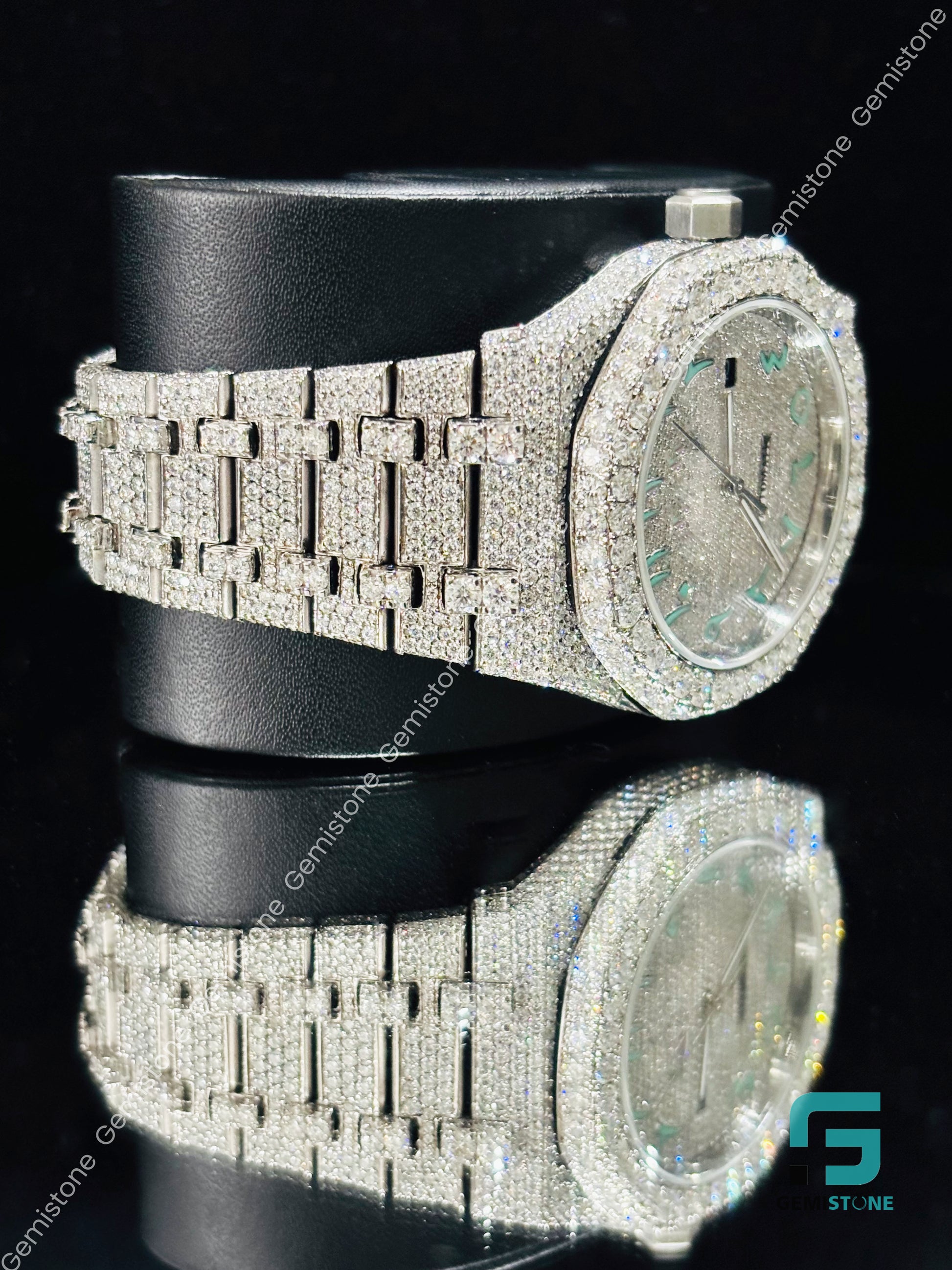 Men_s Full Iced Out Hip Hop Moissanite Watch
