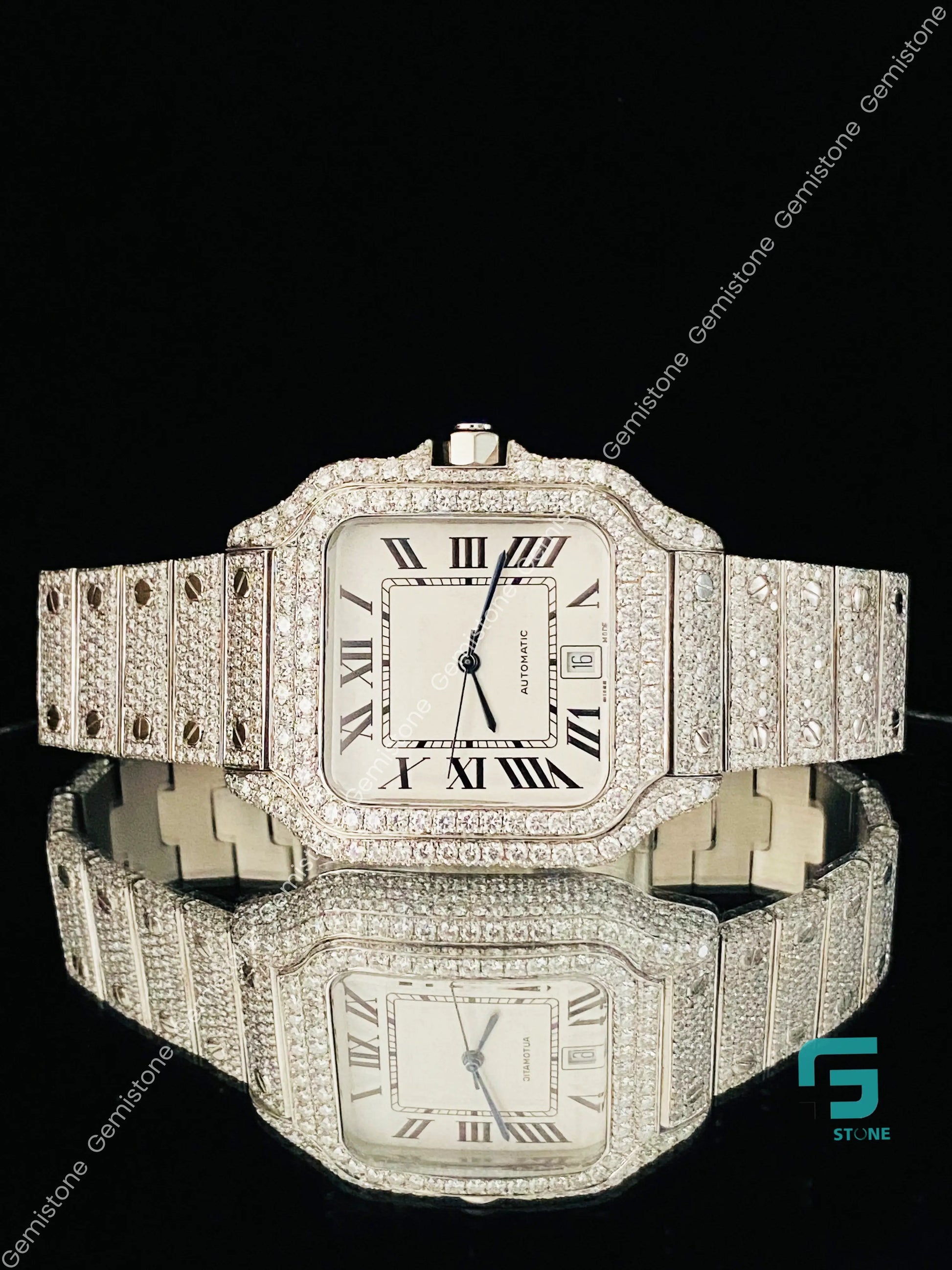 Men's Fully Ice Out Moissanite
