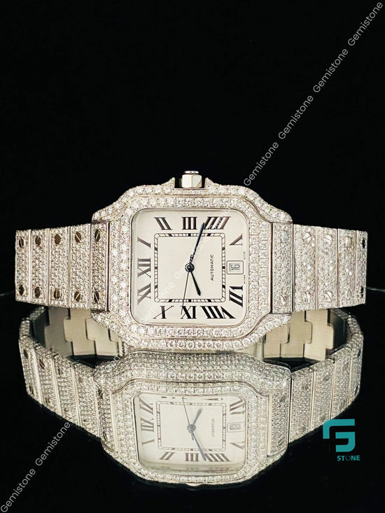 Men's Fully Ice Out Moissanite