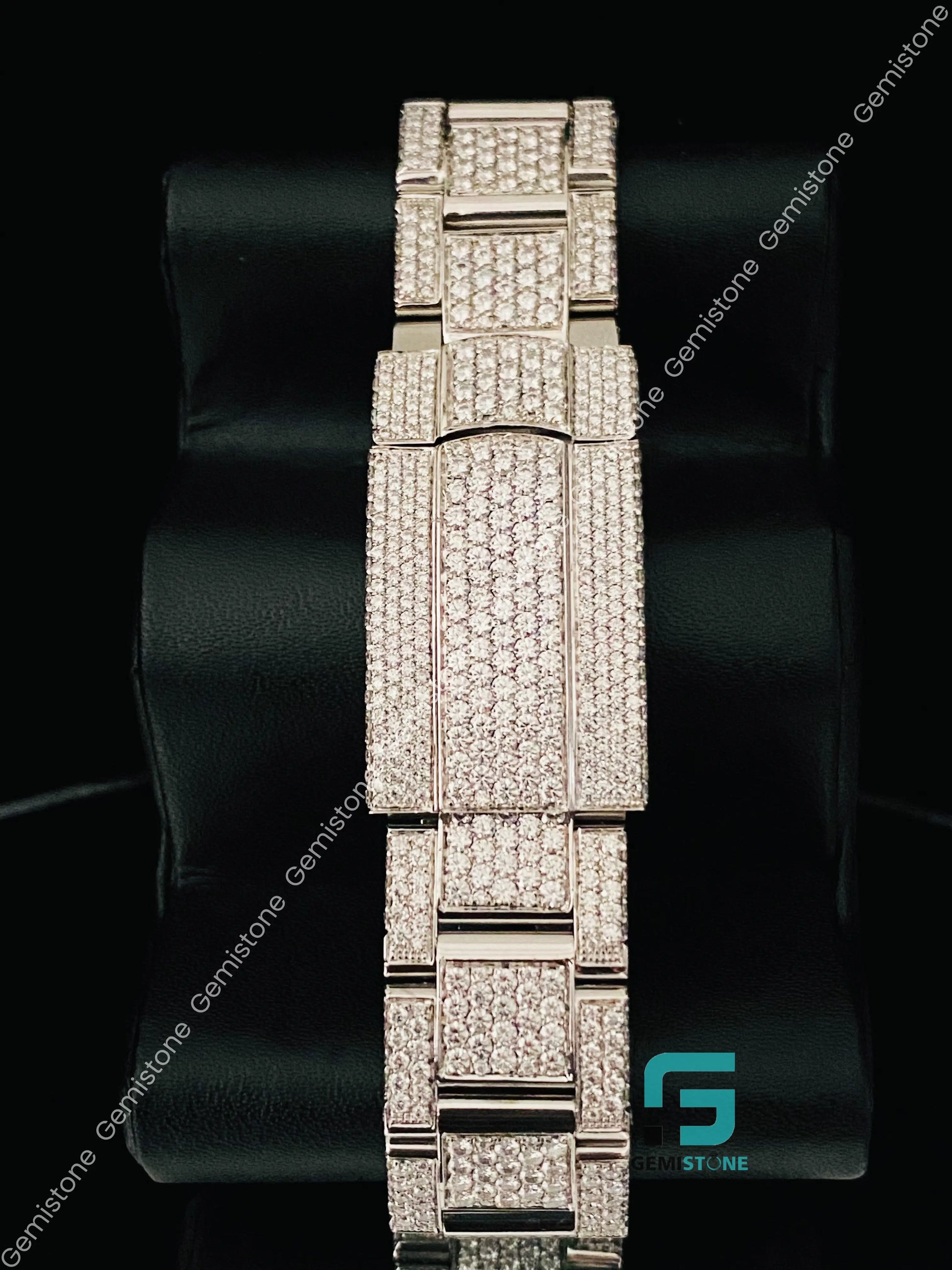 Men_s Hip hop Moissanite Diamond watch