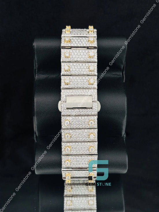 Men_s Moissanite Dual Tone Thorn Design Watch