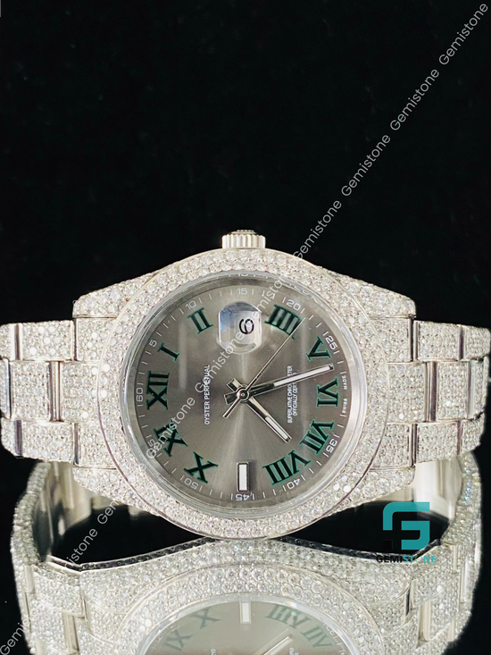 Men_s Wrist Fully Ice Out Moissanite Watch