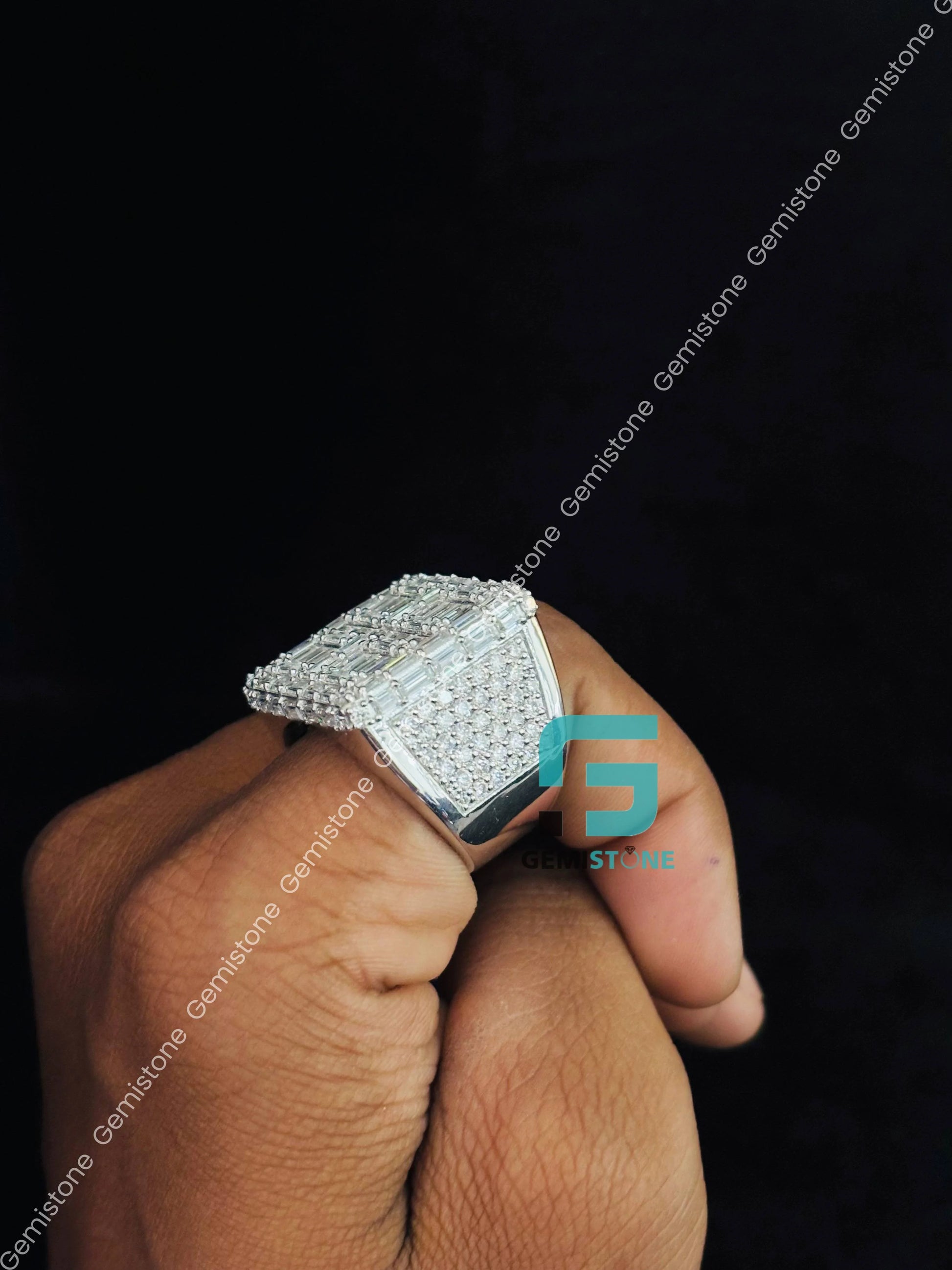 Mens Baguette Ring