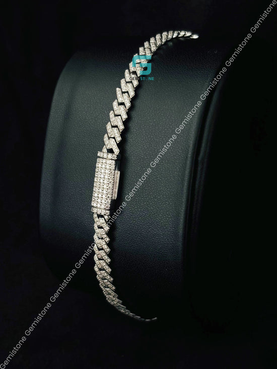Miami Cuban Link Iced Out Moissanite Bracelet