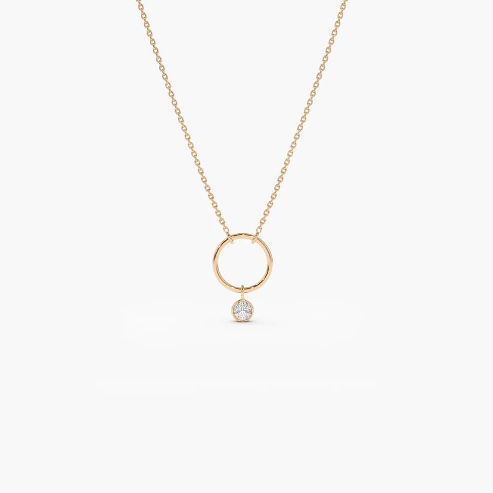 Minimalist-Enternity-Diamond-Necklace-rose-gold