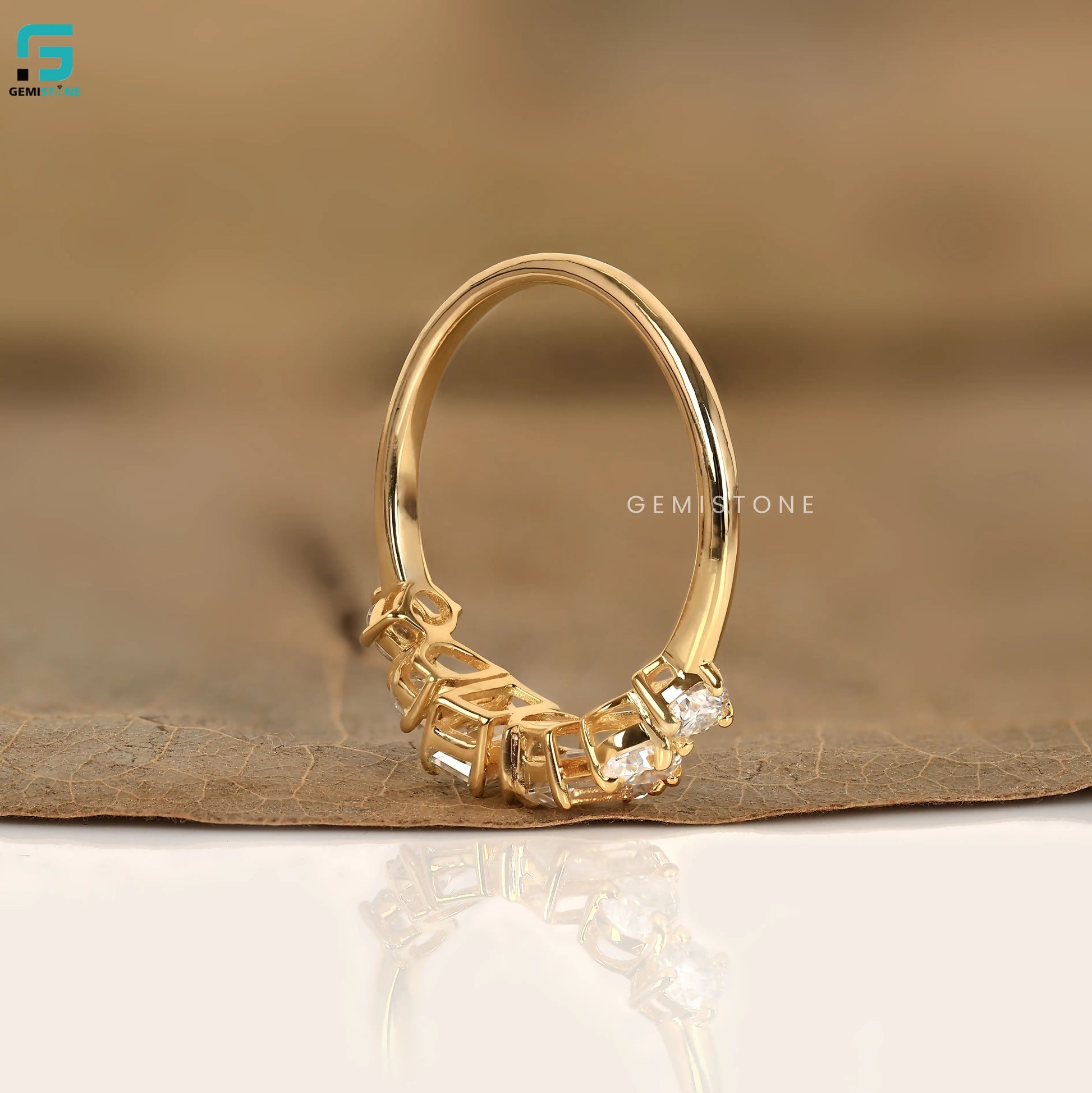 Mix Cut Lab Grown Diamond Wedding Band