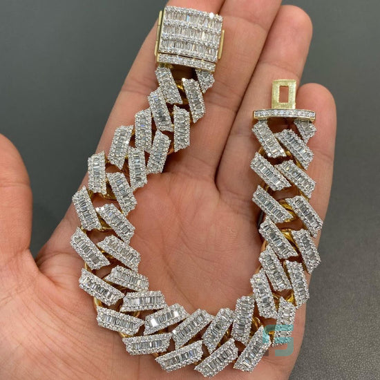 Moissanite-Baguette-Cuban-Bracelet