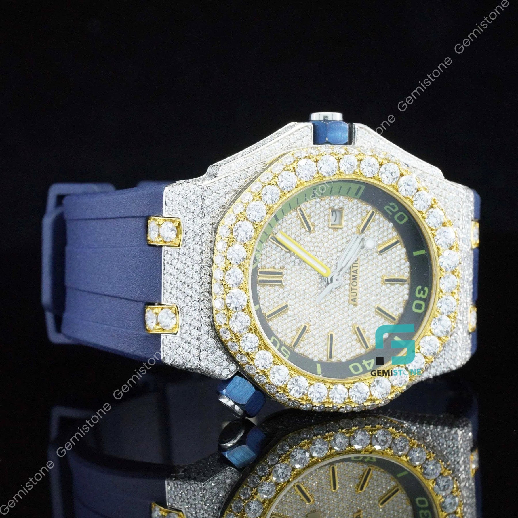 Moissanite-Bezel-Dial-Watch-1