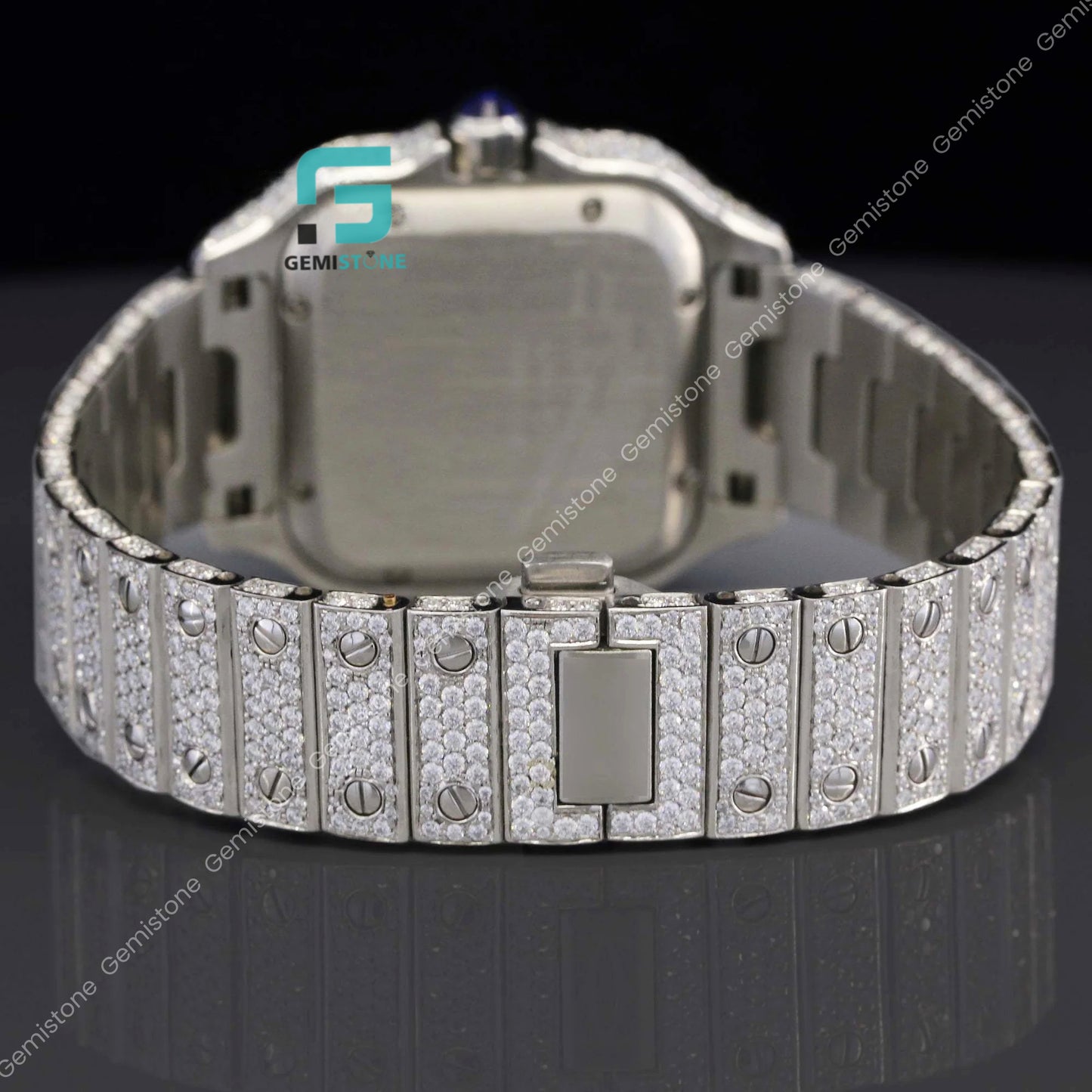 Men's VVS Moissanite Hip Hop Fully Iced Out Luxury Watch