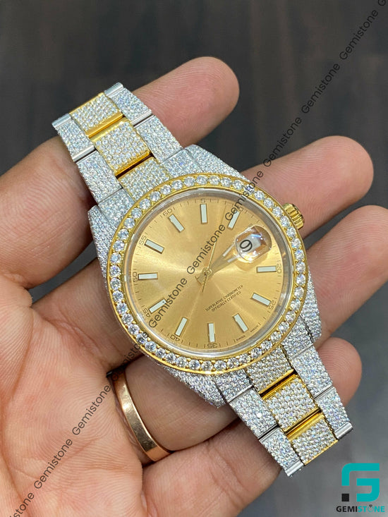 Moissanite-Diamond-Flooded-Watch