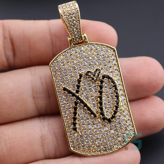 Hip Hop Custom Letters Moissanite Dog Tag Pendant