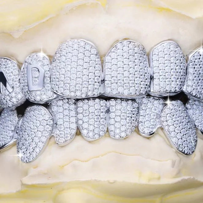 Custom Letter VVS Moissanite Fully Bust Down Grillz For Men