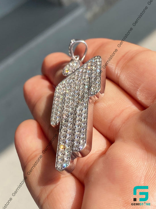 Round Cut Moissanite Billie Eilish Diamond Blohsh Pendant