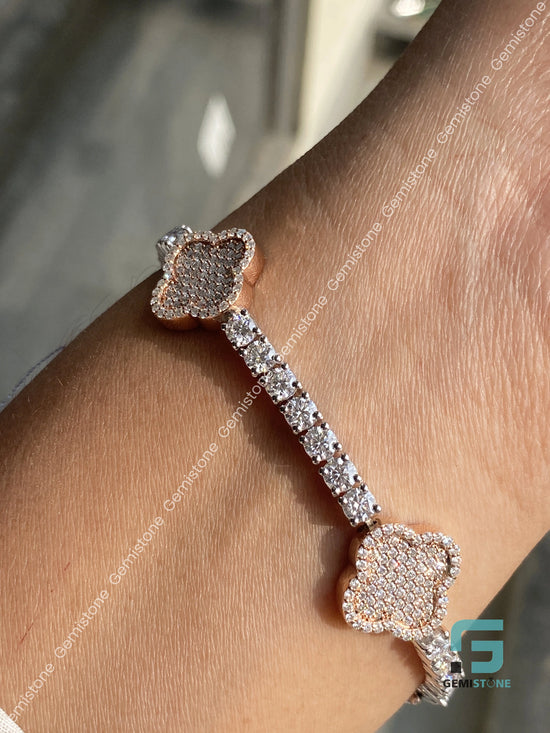 Moissanite 4 Clover Moissanite Bracelet