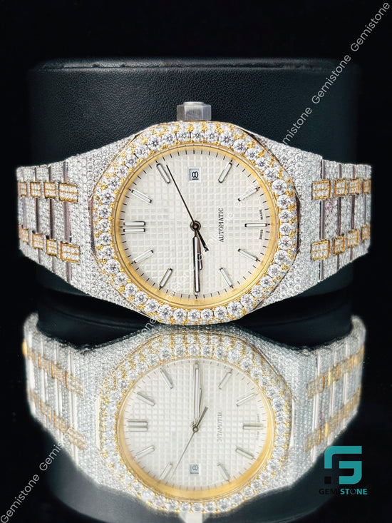 Moissanite Automatic Dual Tone Watch