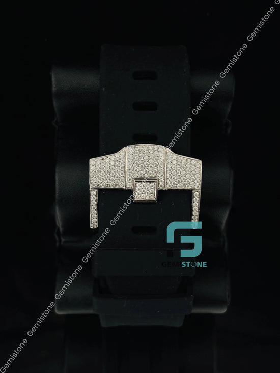 Moissanite Black Chronograph Bust Down Watch