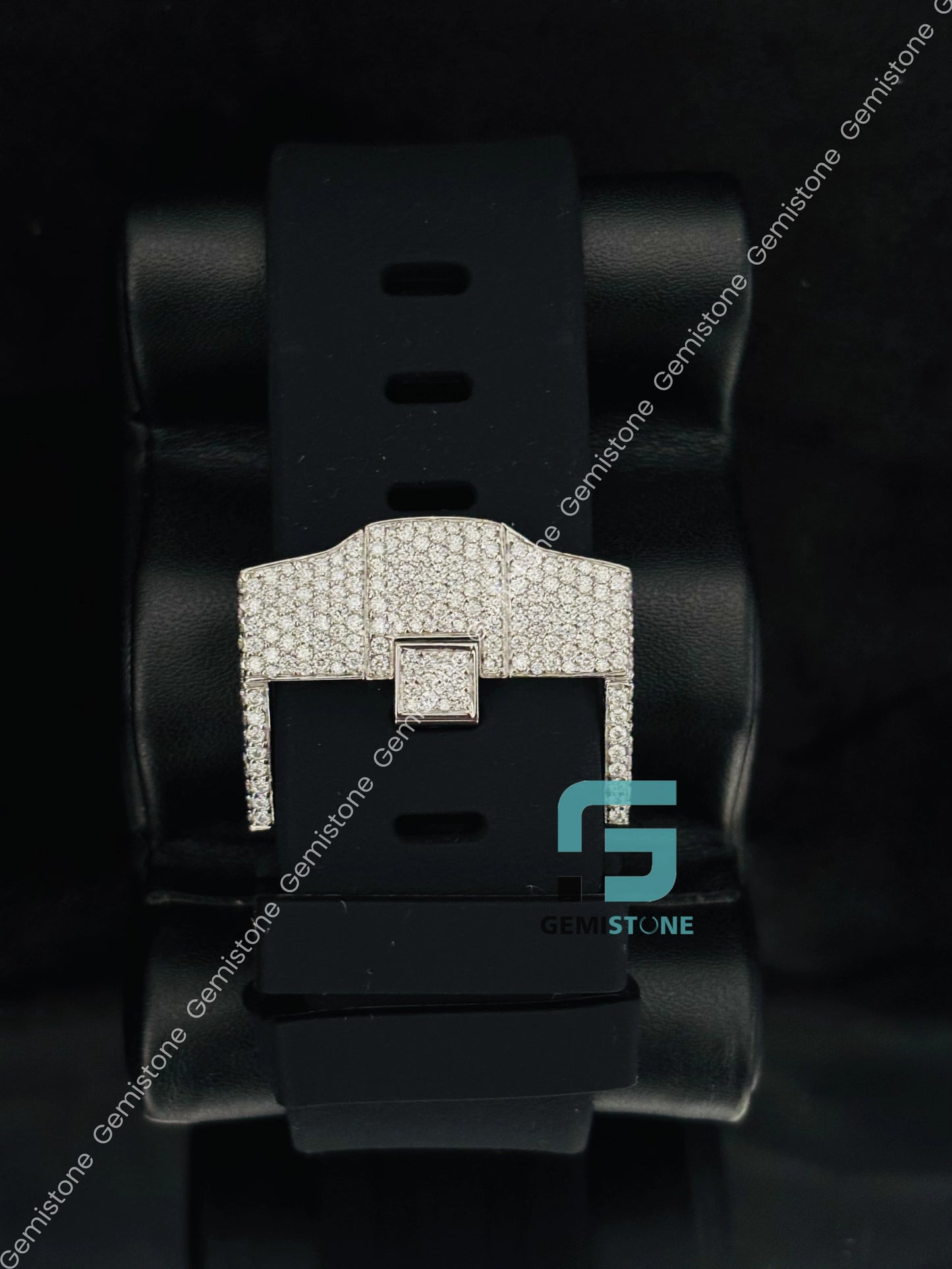 Moissanite Bust Down Hip Hop Face Dial Chronograph Watch