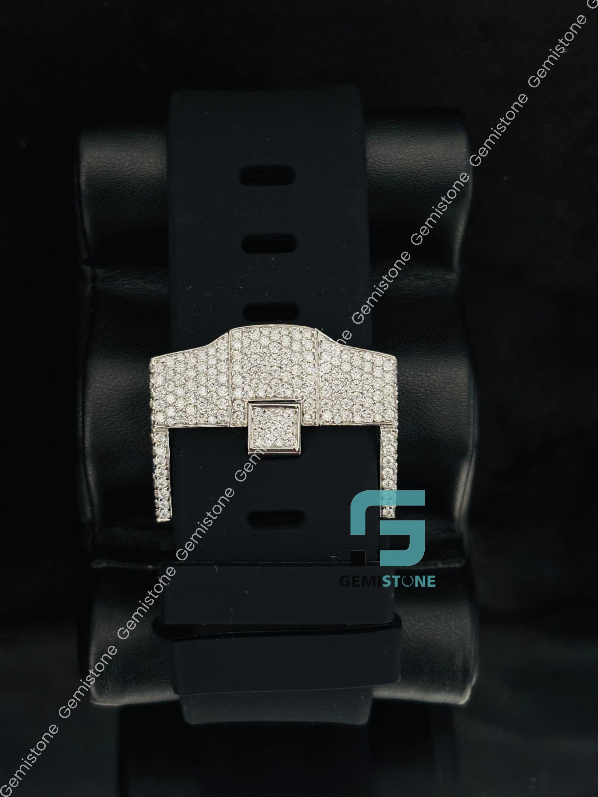 Moissanite Bust Down Hip Hop Face Dial Chronograph Watch