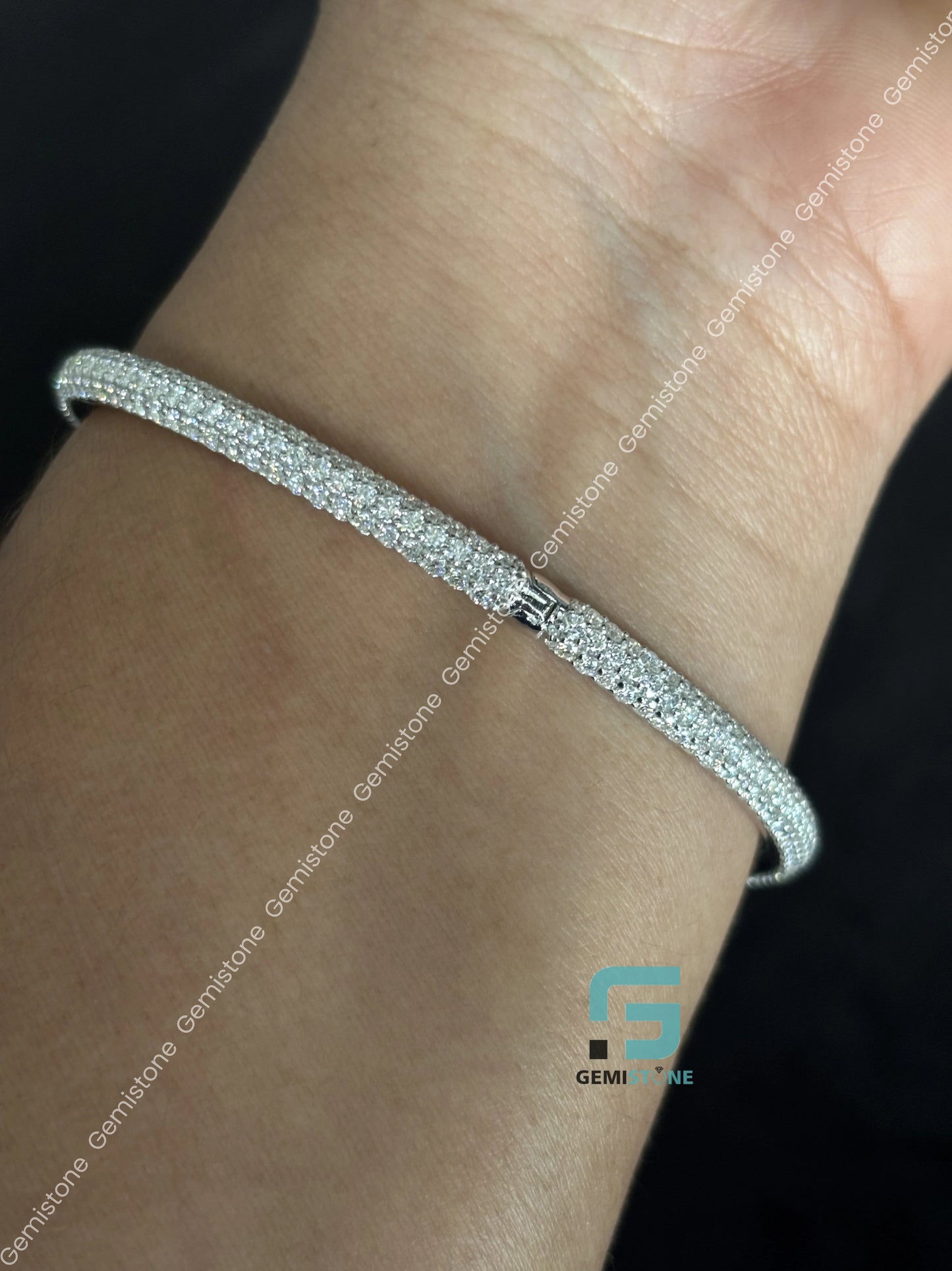 Moissanite Bust Down Iced out Bracelet