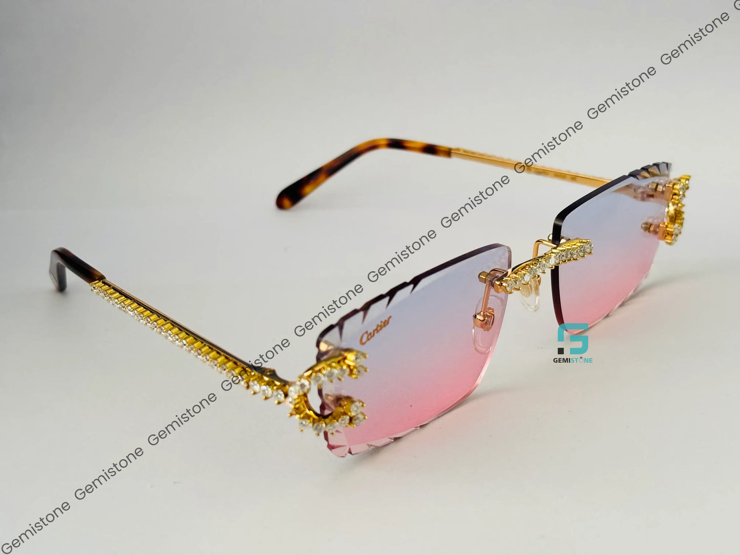 Moissanite C Section Glasses For Unisex