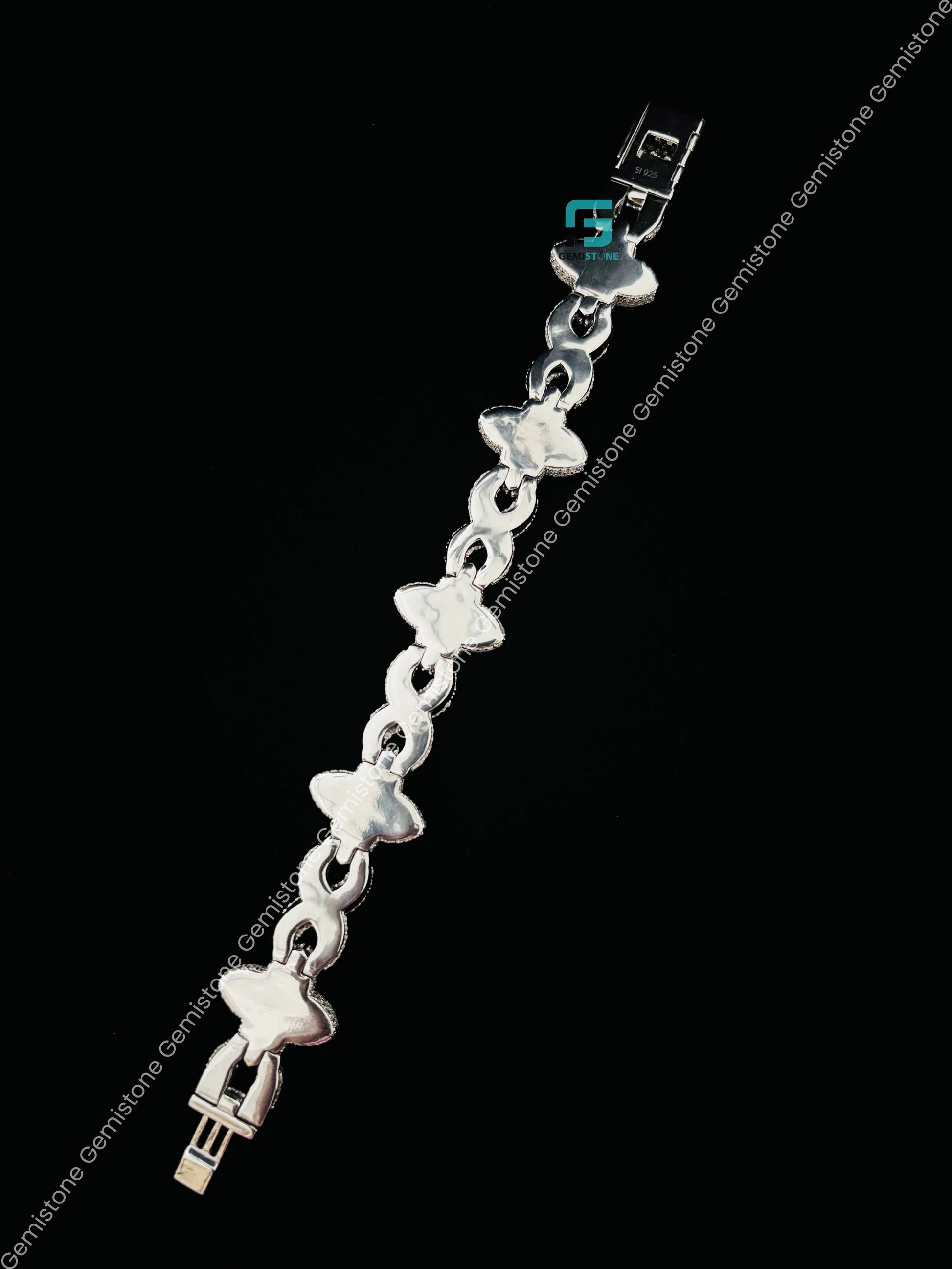 Moissanite Clover Hip Hop Bracelet