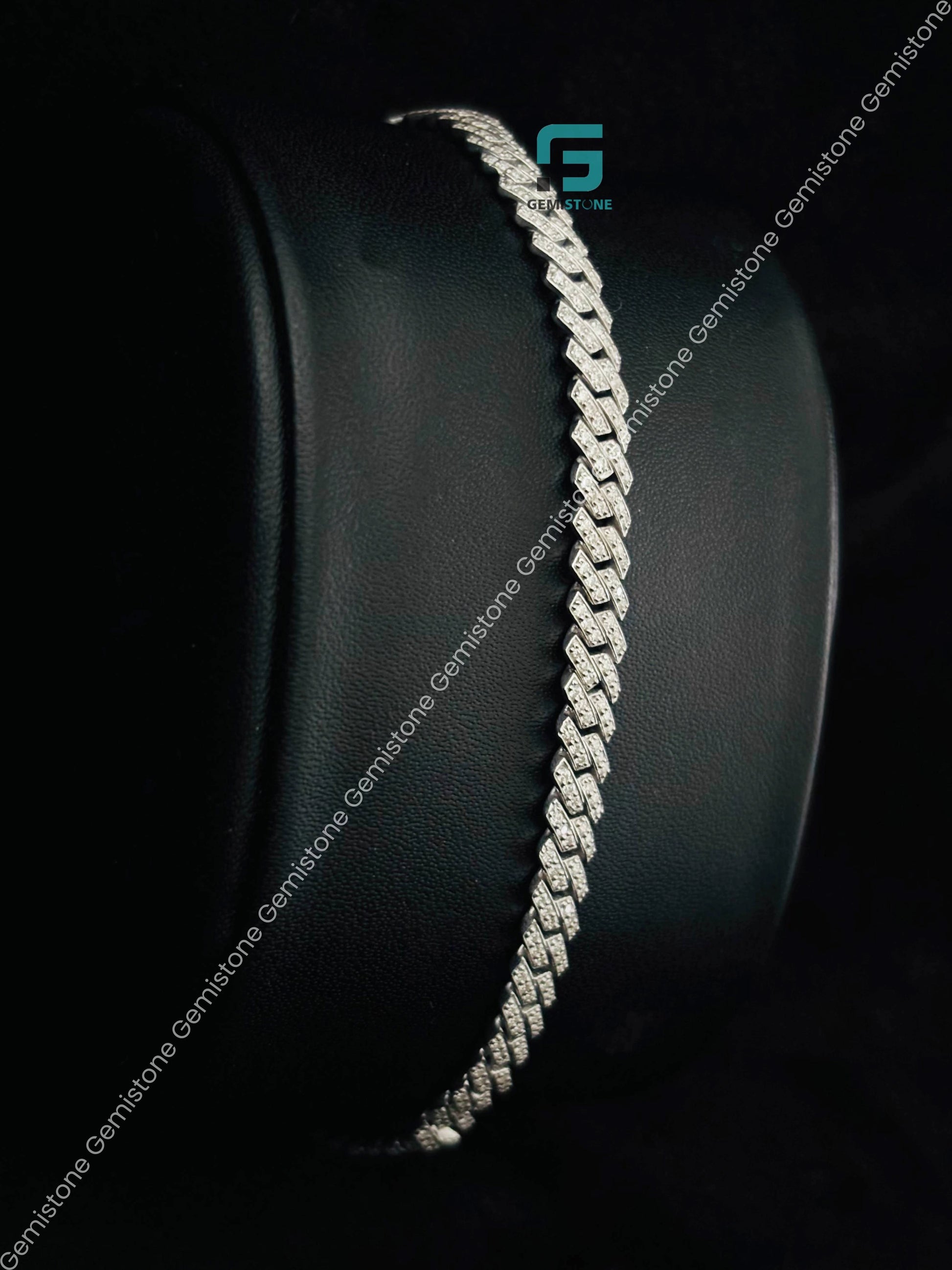 Moissanite Cuban link Bracelet