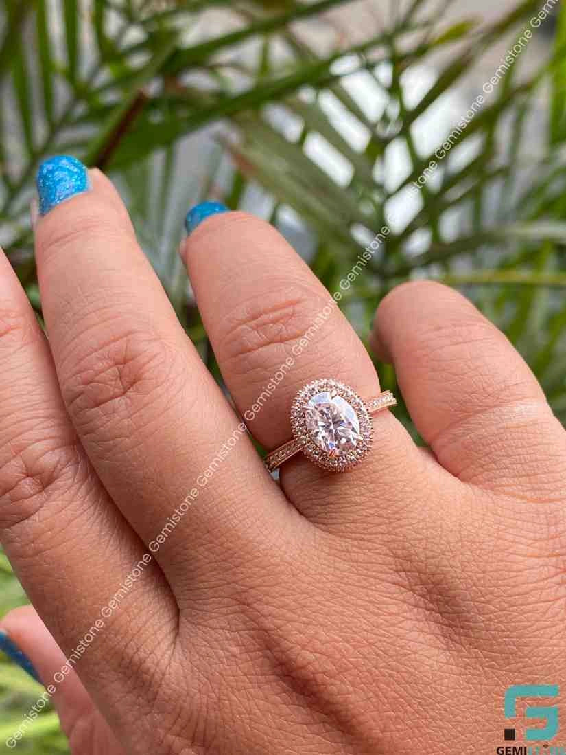 Moissanite Cut Oval Cut Ring For Her