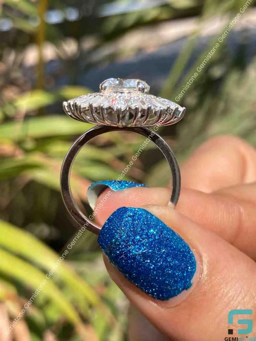 Moissanite Cut Ring