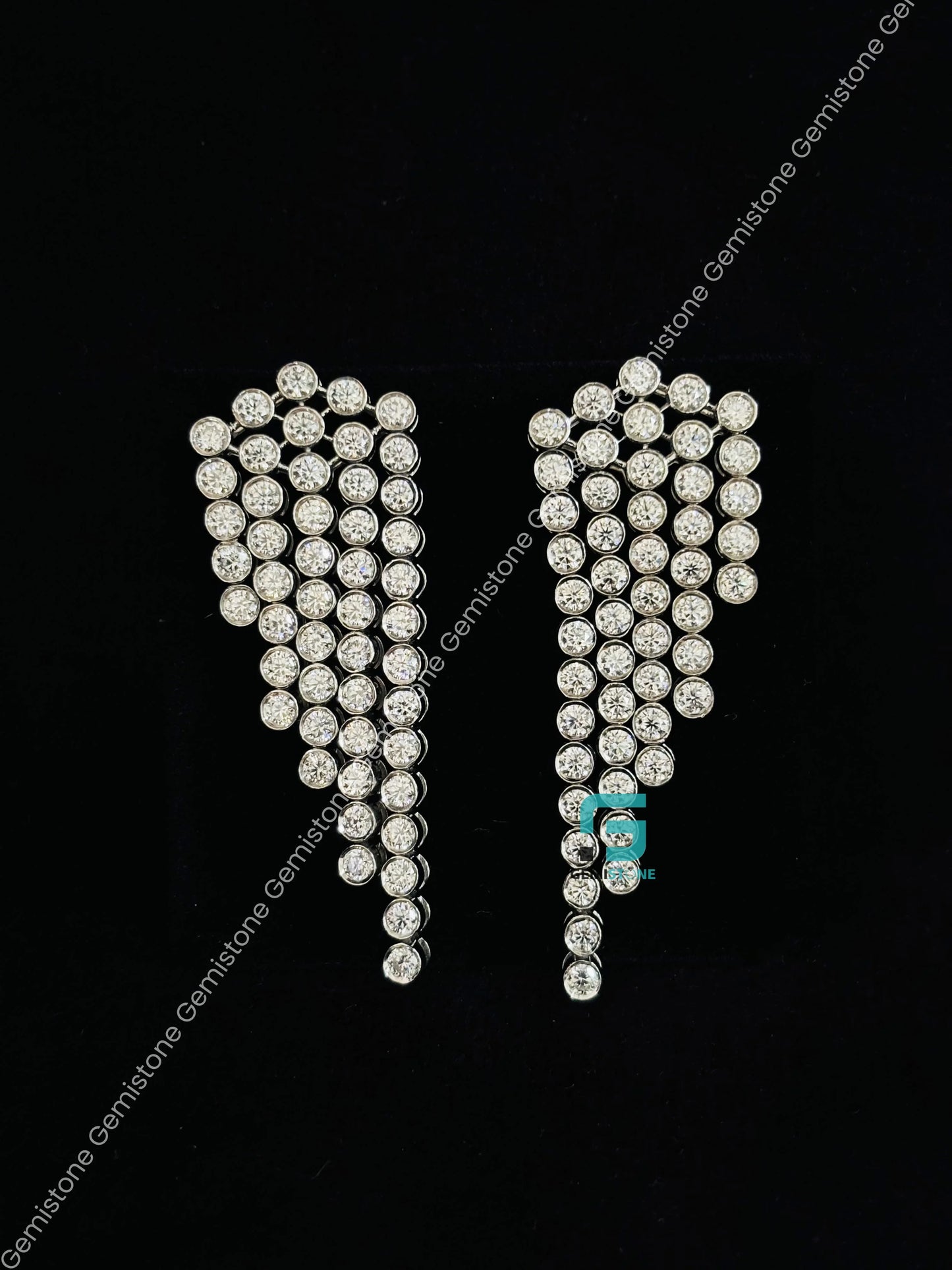 Moissanite Dangle Chandelier Earrings