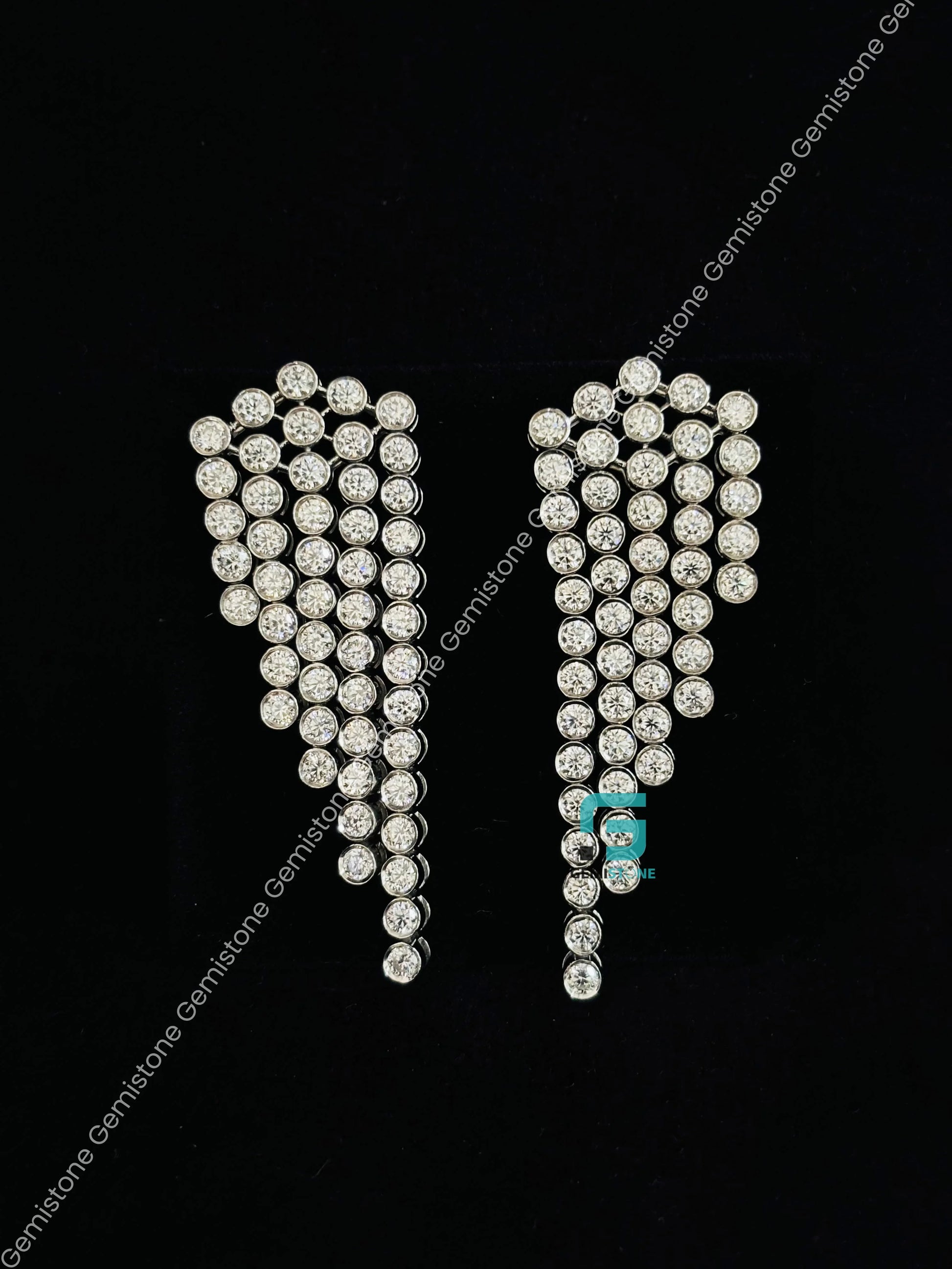 Moissanite Dangle Chandelier Earrings