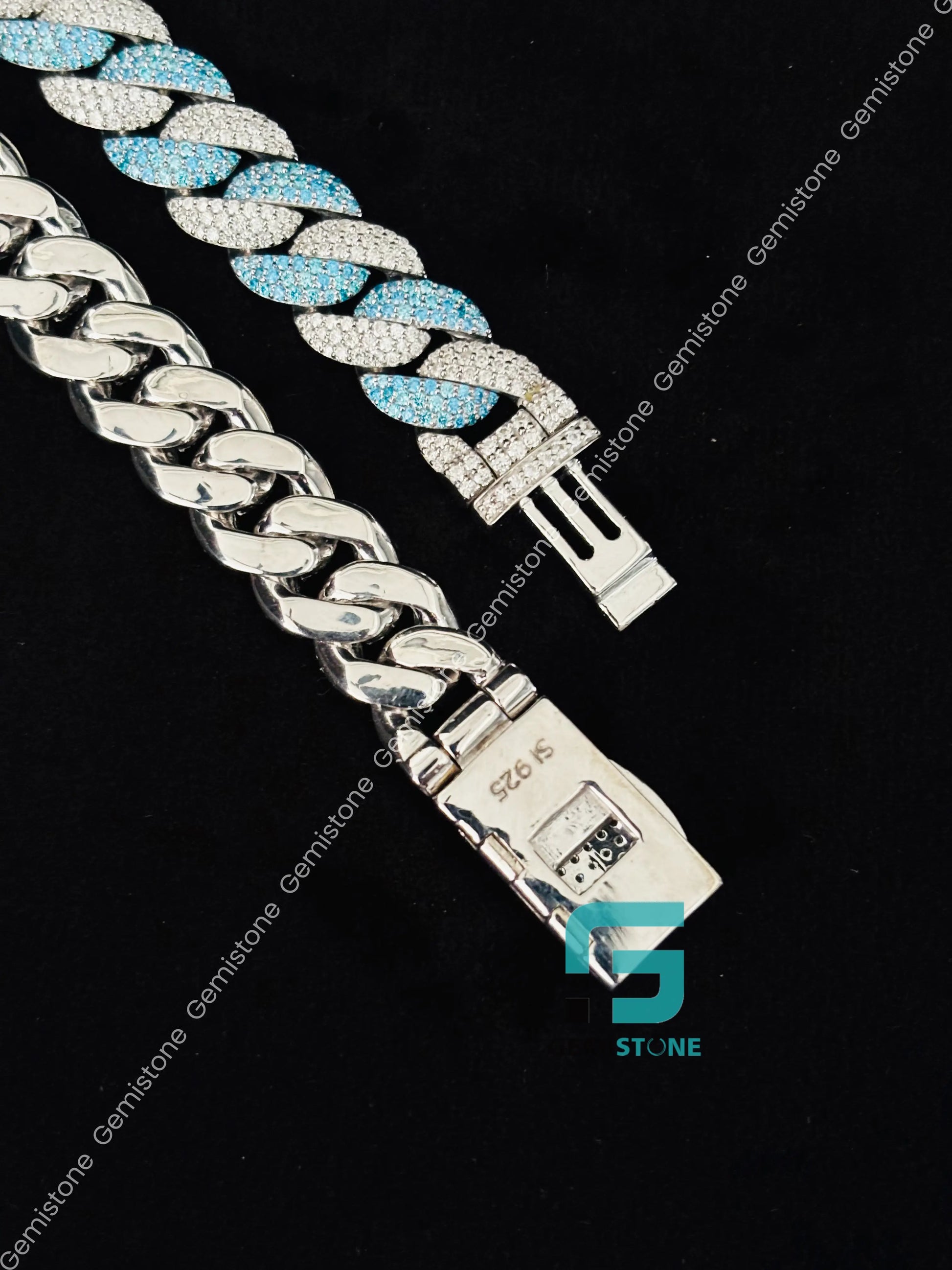 Moissanite Diamond Sky Blue Diamond Bracelete