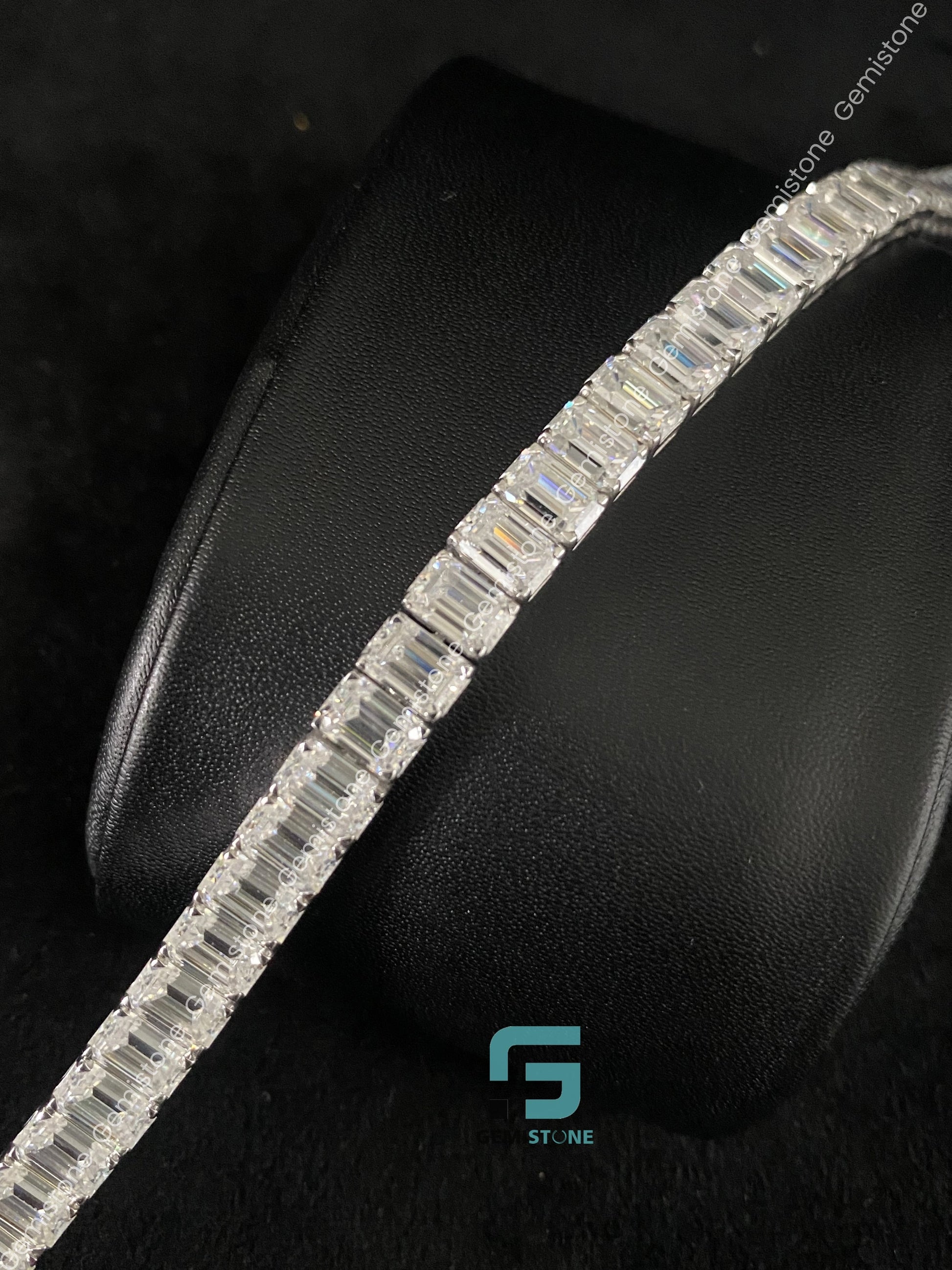 Moissanite Emerald Cut Tennis diamond Bracelet