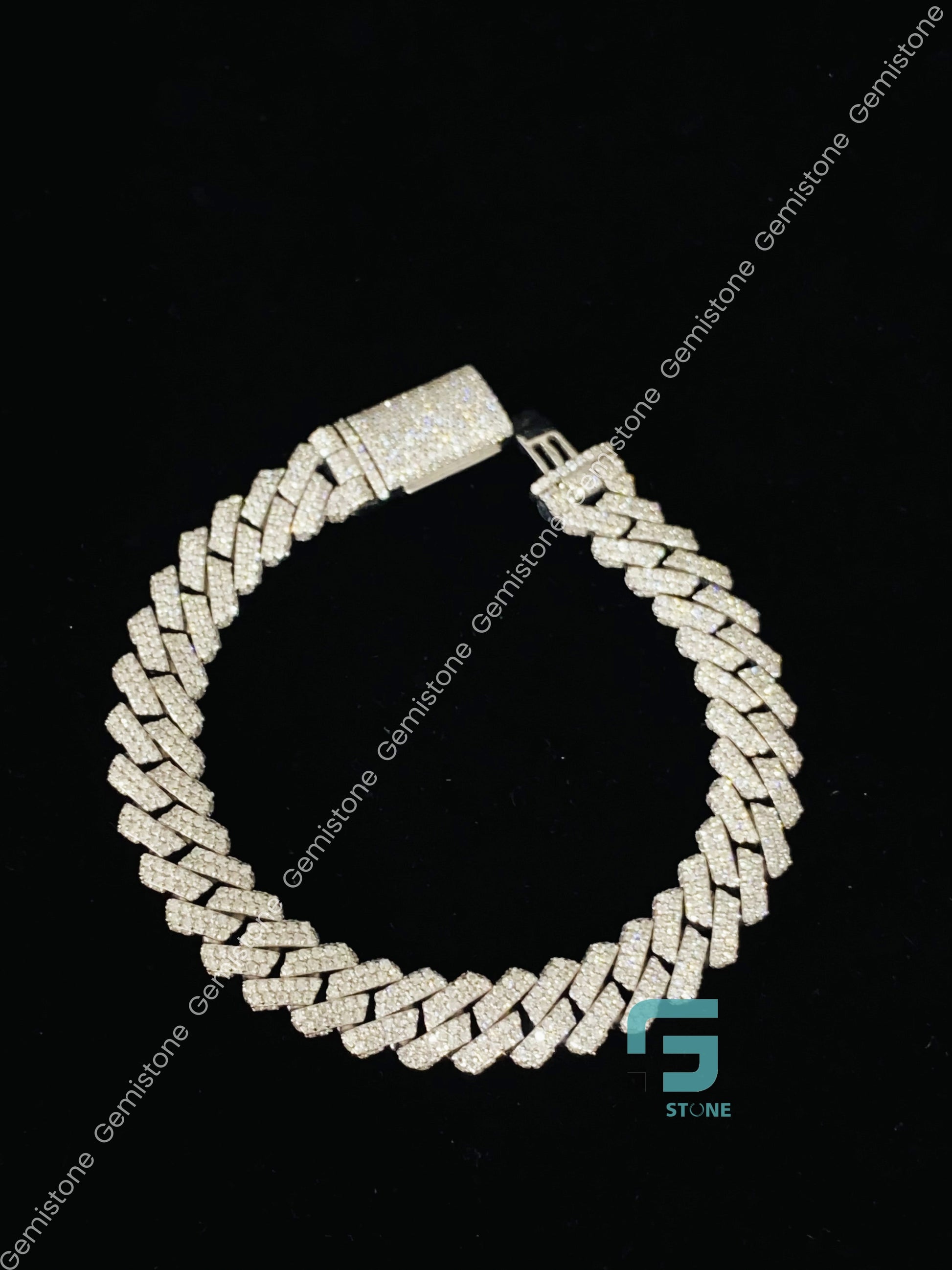 Moissanite Fully Ice Out Cuban Link bracelet