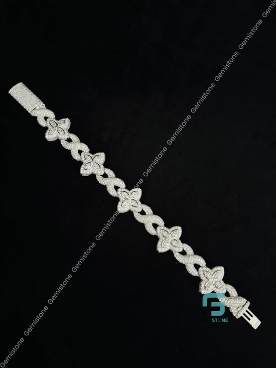 Moissanite Fully Studded Clover Moissanite Bracelet
