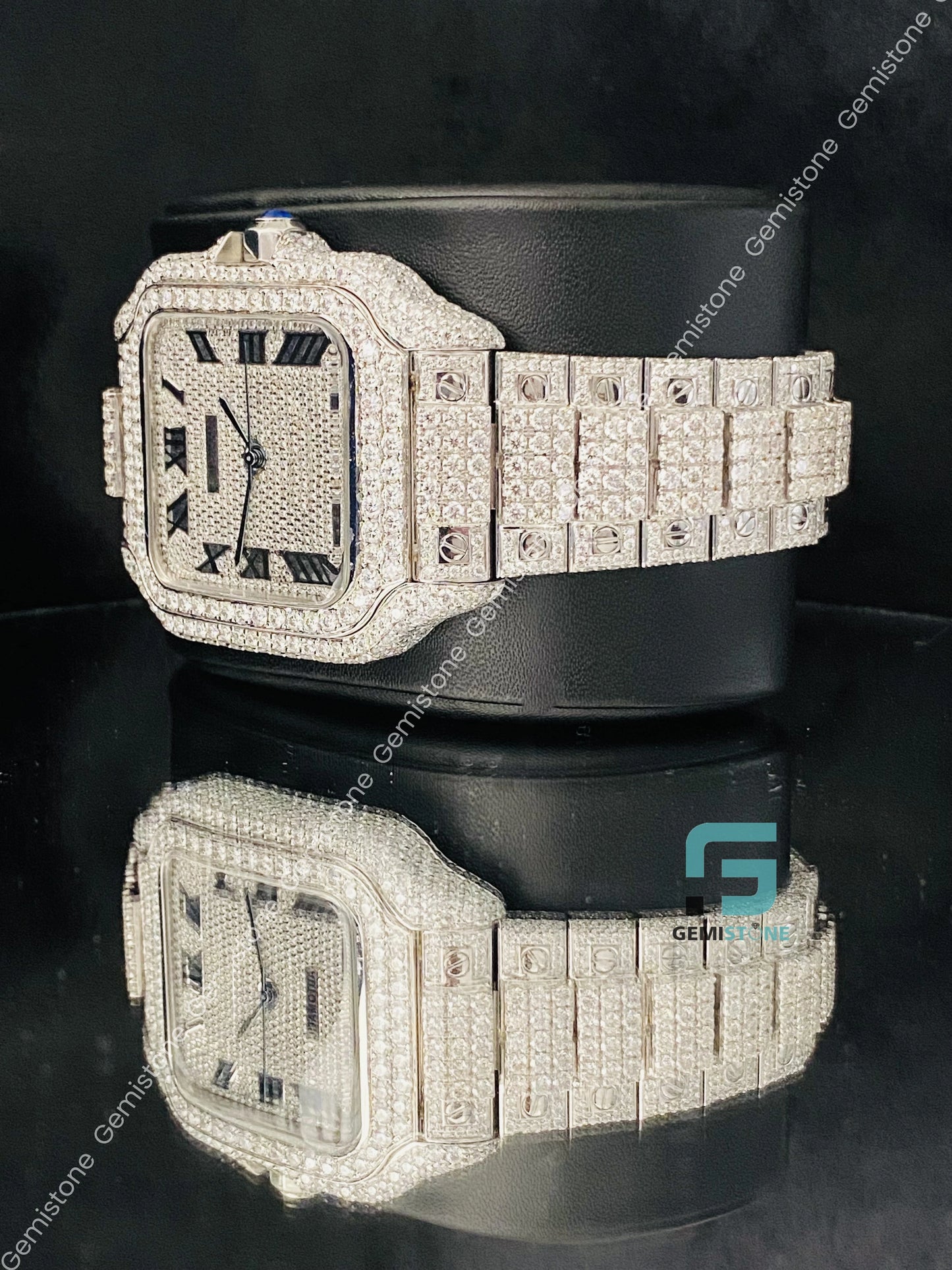 Moissanite Fully Studded Iced Out Hip Hop Watch